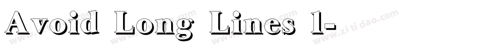 Avoid Long Lines 1字体转换
